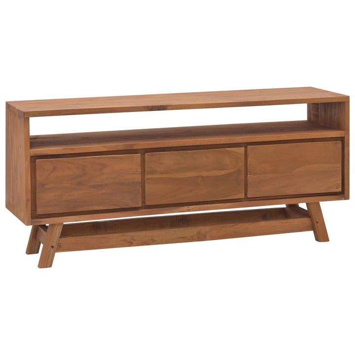 Tv-Schrank 80X30X50 Cm Massivholz Teak