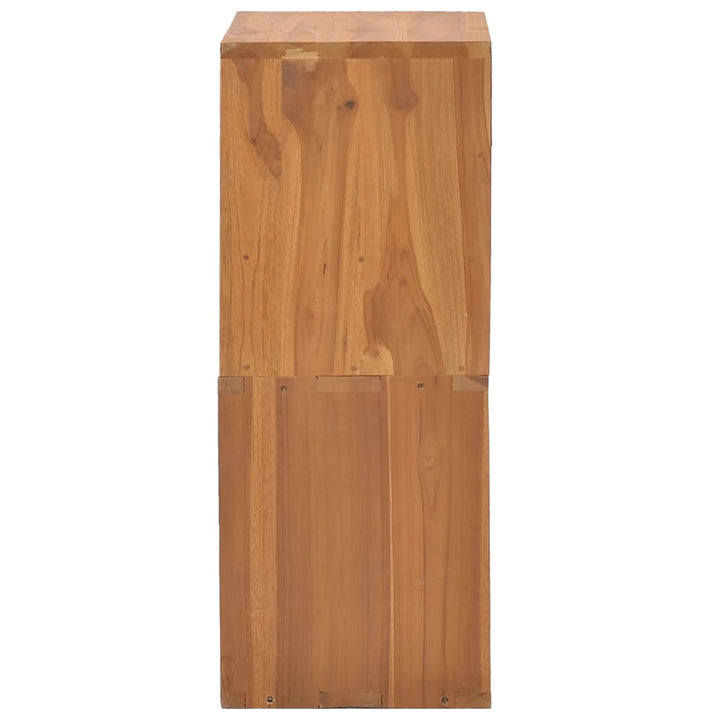 Beistellschrank 40X30X76 Cm Teak Massivholz Grau