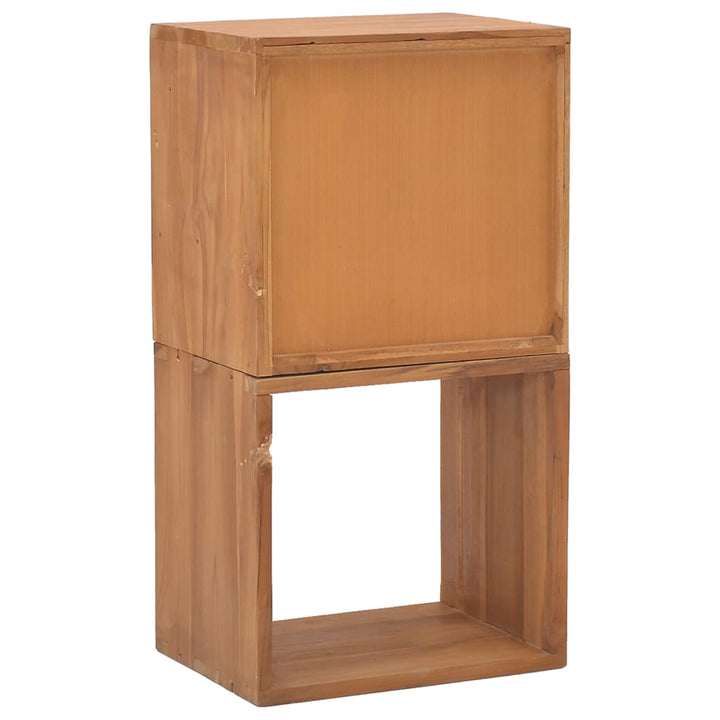 Beistellschrank 40X30X76 Cm Teak Massivholz Grau