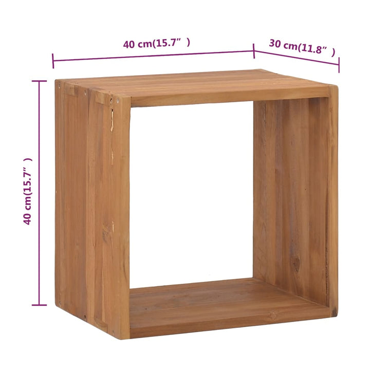 Nachttisch 40X30X40 Cm Teak Massivholz