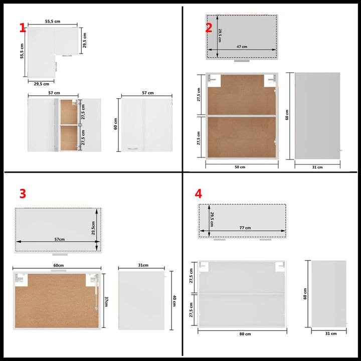 11-Tlg. Küchenzeile Holzwerkstoff