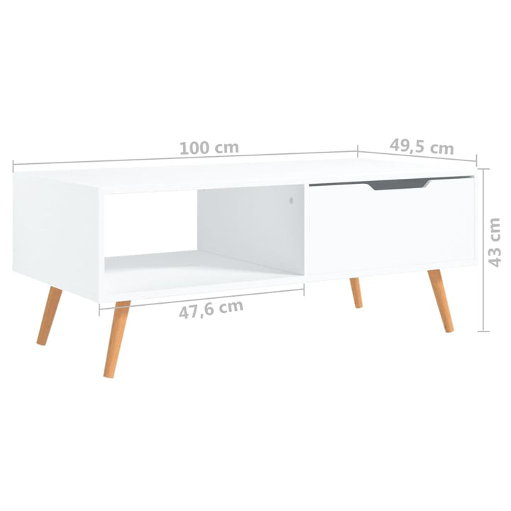 Couchtisch 100X49,5X43 Cm Holzwerkstoff