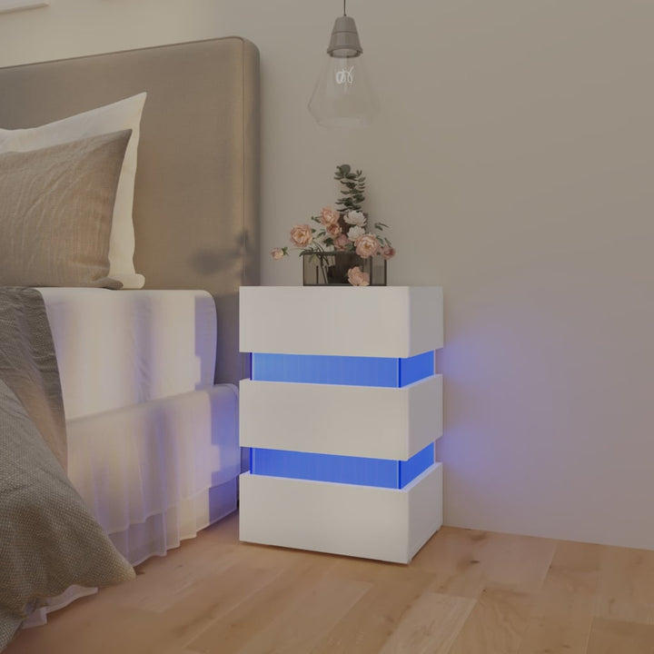 Led-Nachttisch 45X35X67 Cm Holzwerkstoff