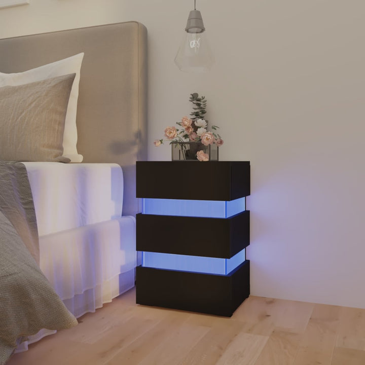 Led-Nachttisch 45X35X67 Cm Holzwerkstoff