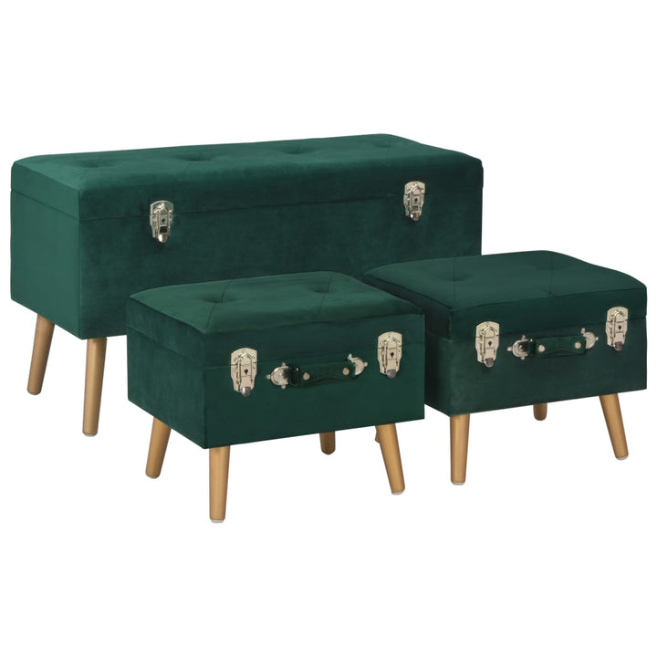 Hocker Mit Stauraum 3 Stk. Samt