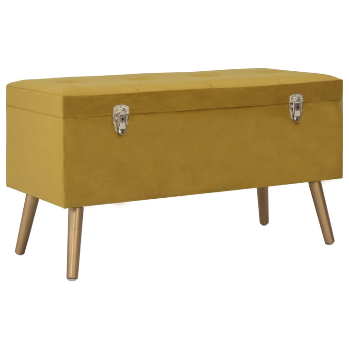 Hocker Mit Stauraum 3 Stk. Senfgelb Samt