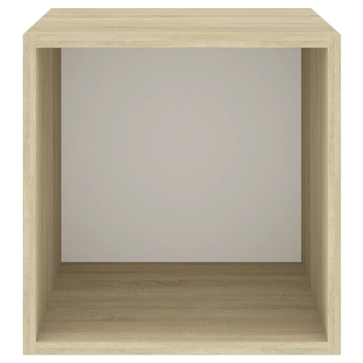 Wandschrank Weiß Sonoma-Eiche 37X37X37 Cm Holzwerkstoff