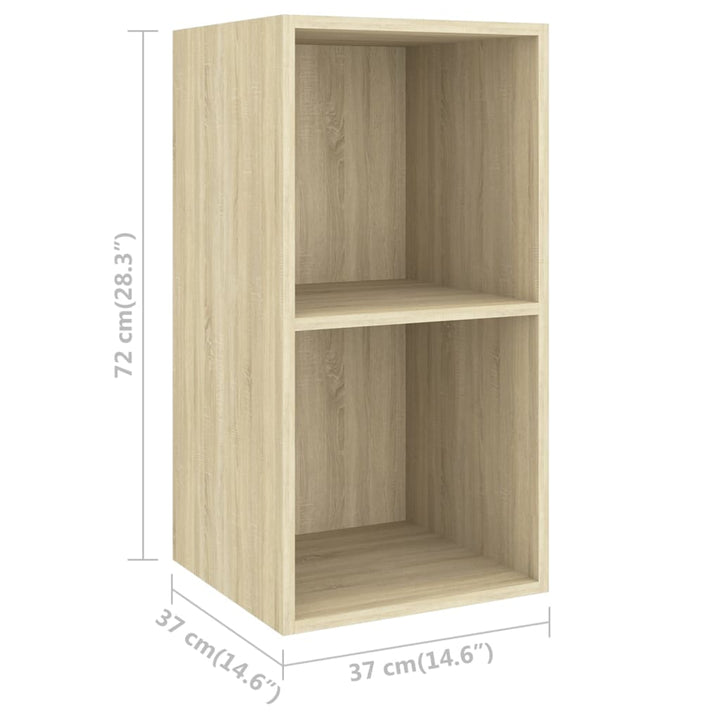 Tv-Wandschrank Sonoma-Eiche 37X37X Holzwerkstoff