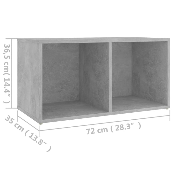 Tv-Schrank 72X35X36,5 Cm Holzwerkstoff Betongrau