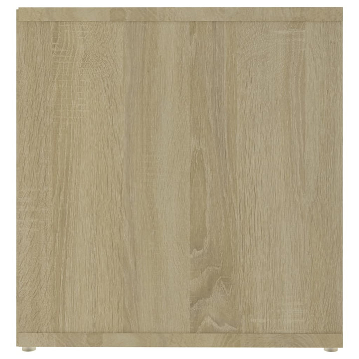 Tv-Schrank Weiß Sonoma-Eiche 72X35X36,5 Cm Holzwerkstoff Weiß Und Sonoma-Eiche