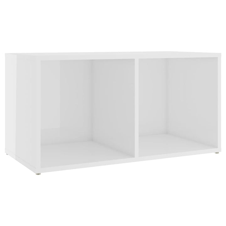 Tv-Schrank 72X35X36,5 Cm Holzwerkstoff Hochglanz-Weiß