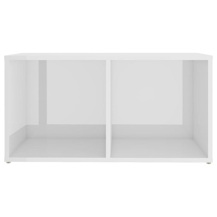 Tv-Schrank 72X35X36,5 Cm Holzwerkstoff Hochglanz-Weiß