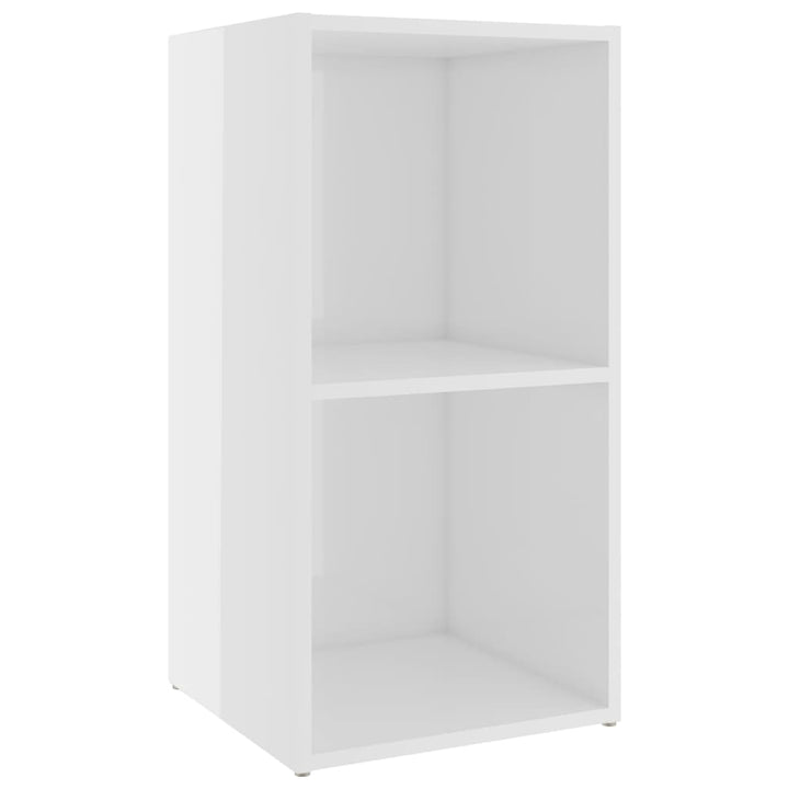 Tv-Schrank 72X35X36,5 Cm Holzwerkstoff Hochglanz-Weiß