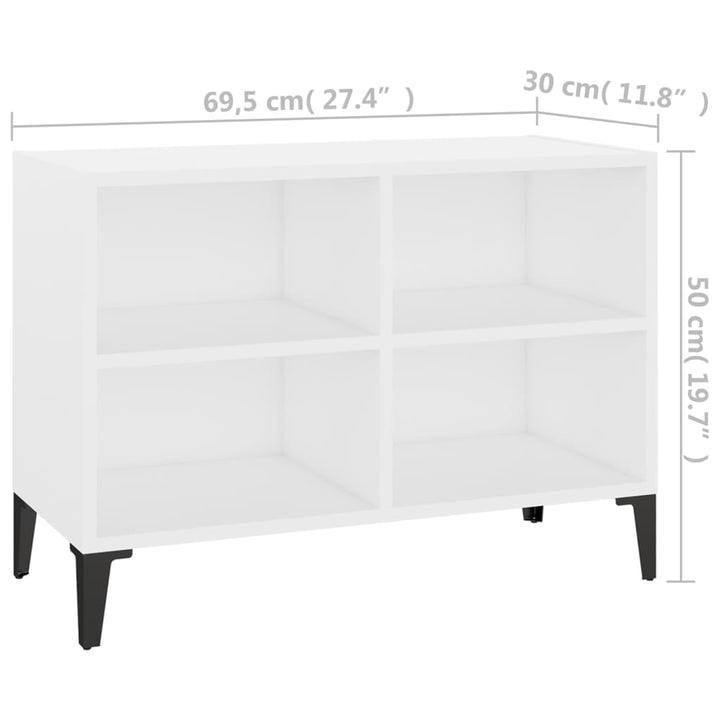 Tv-Schrank Mit Metallbeinen 69,5X30X50Cm