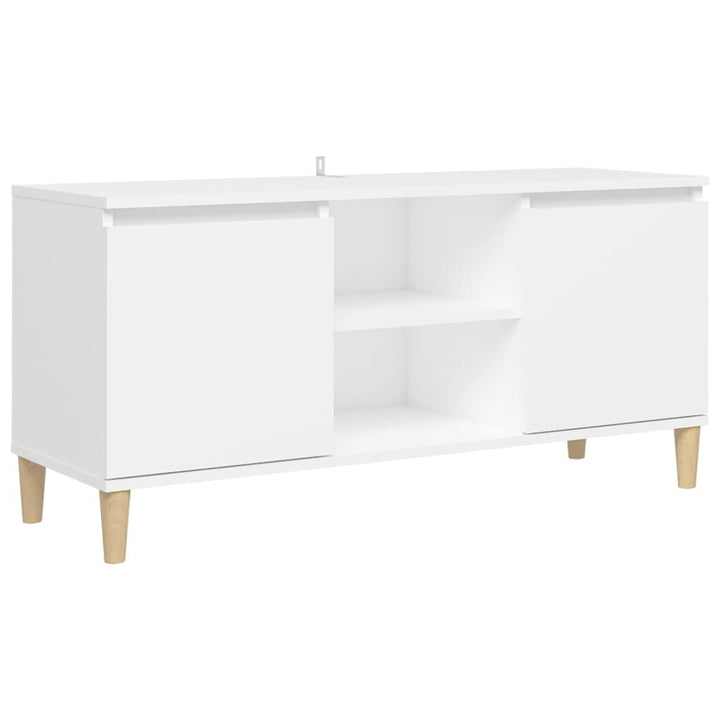 Tv-Schrank Mit Massivholz-Beinen 103,5X30X50 Cm