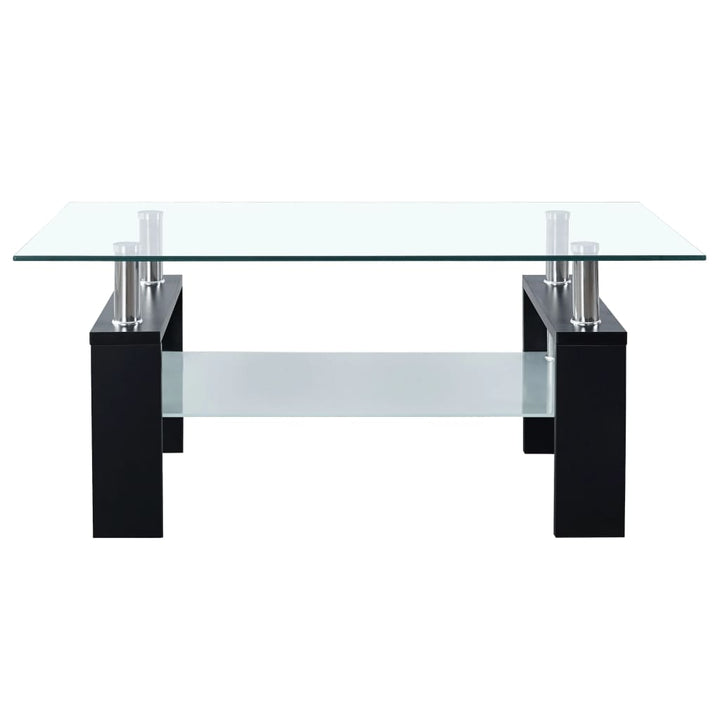 Couchtisch Transparent 95X55X40 Cm Hartglas