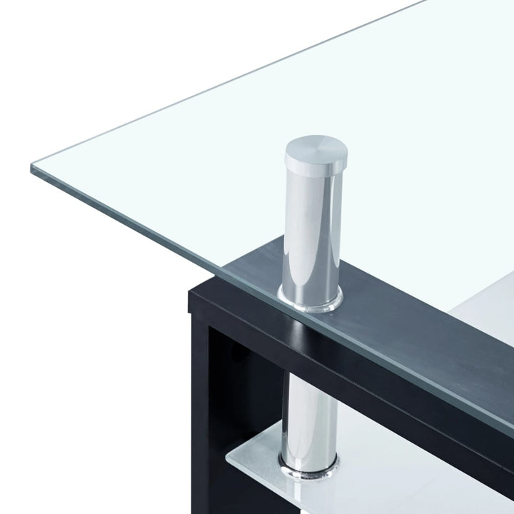 Couchtisch Transparent 95X55X40 Cm Hartglas