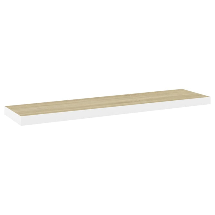 Schweberegal Eichenoptik Und Weiß 90X23,5X3,8 Cm Mdf Eichefarben Und Weiß