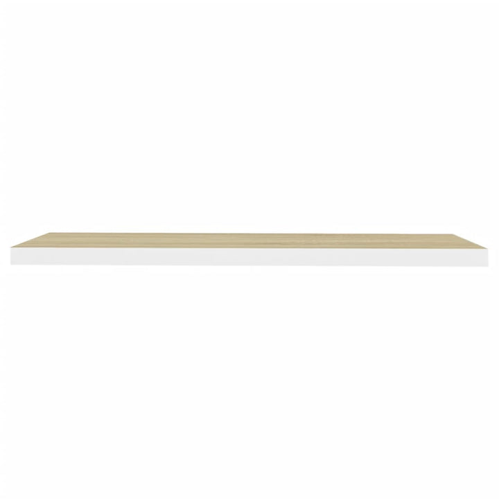 Schweberegal Eichenoptik Und Weiß 90X23,5X3,8 Cm Mdf Eichefarben Und Weiß