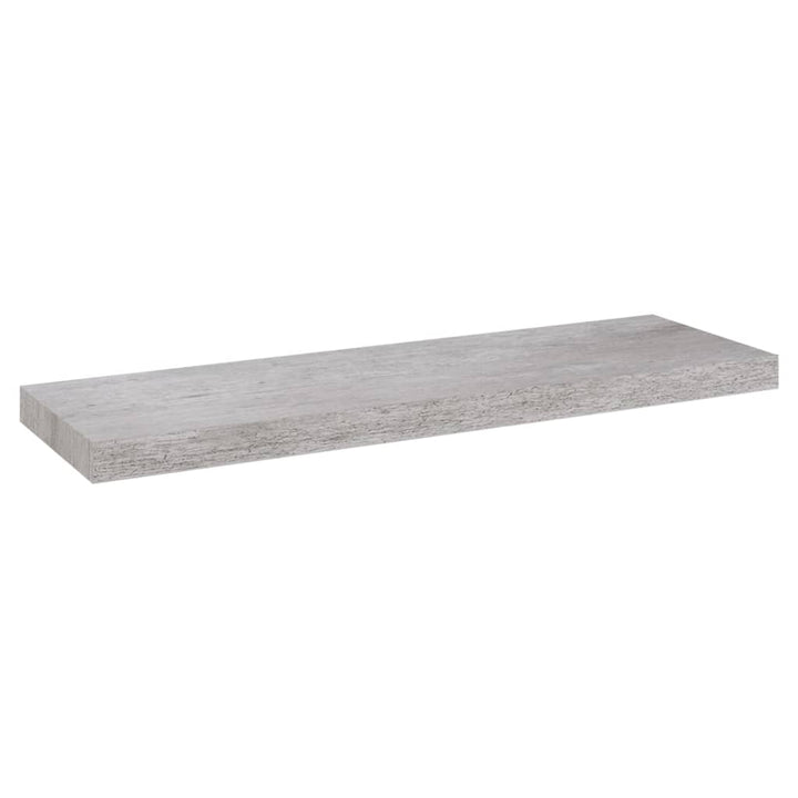 Schweberegale 2 Stk. 80X23,5X3,8 Cm Mdf Betongrau