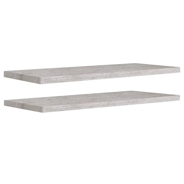 Schweberegale 2 Stk. 90X23,5X3,8 Cm Mdf Betongrau