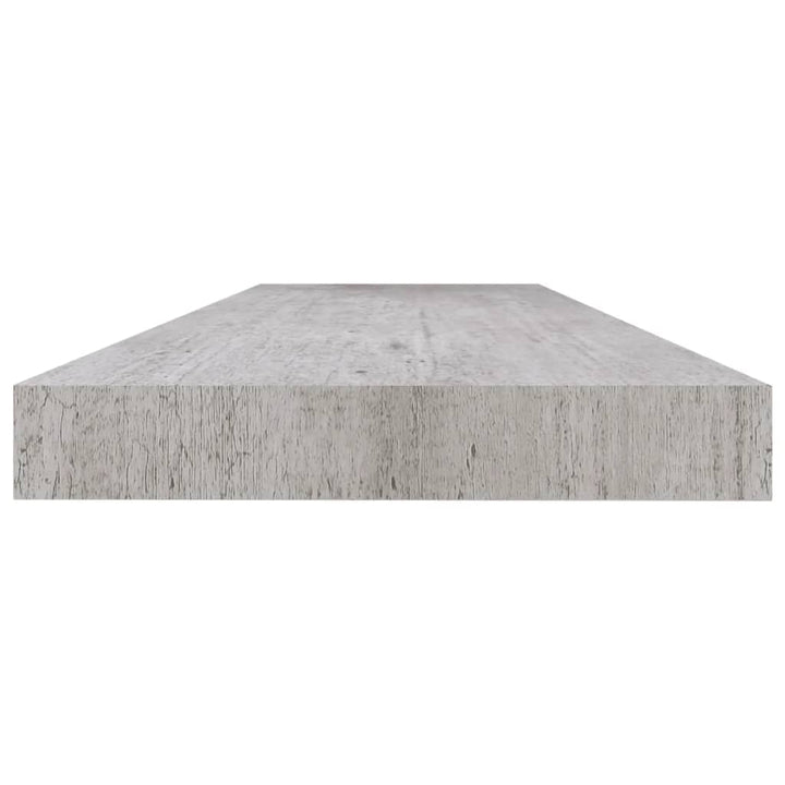 Schweberegale 2 Stk. 120X23,5X3,8 Cm Mdf Betongrau