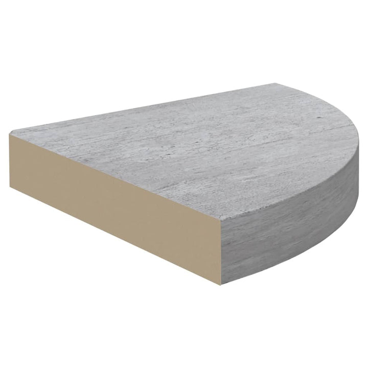 Eck-Schweberegale 2 Stk. 25X25X3,8 Cm Mdf Betongrau