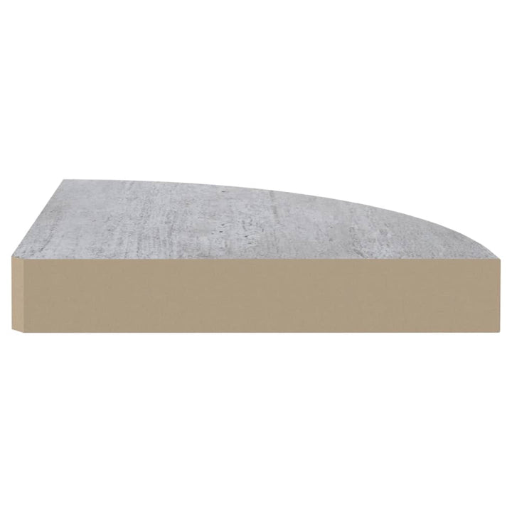 Eck-Schweberegale 2 Stk. 25X25X3,8 Cm Mdf Betongrau