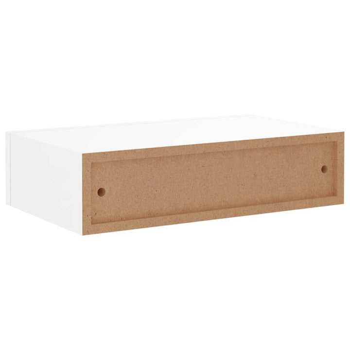 Wandregale Mit Schubladen 2 Stk. 40X23,5X10 Cm Mdf Weiß