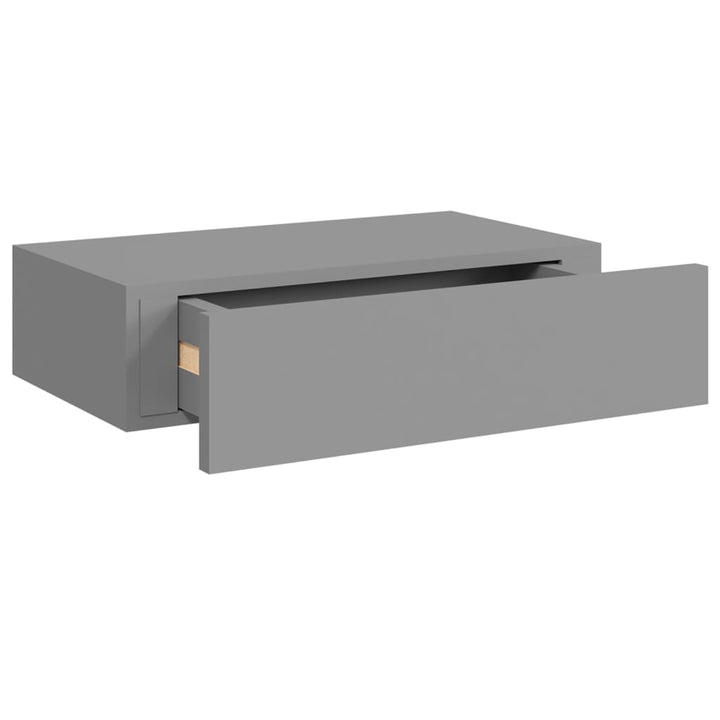 Wandregale Mit Schubladen 2 Stk. 40X23,5X10 Cm Mdf Grau