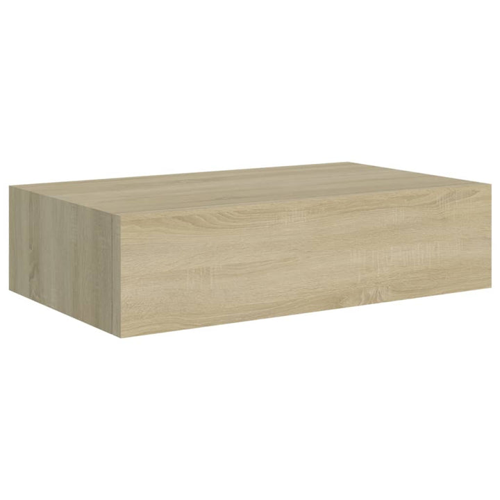 Wandregale Mit Schubladen 2 Stk. N-Optik 40X23,5X10 Cm Mdf Eiche