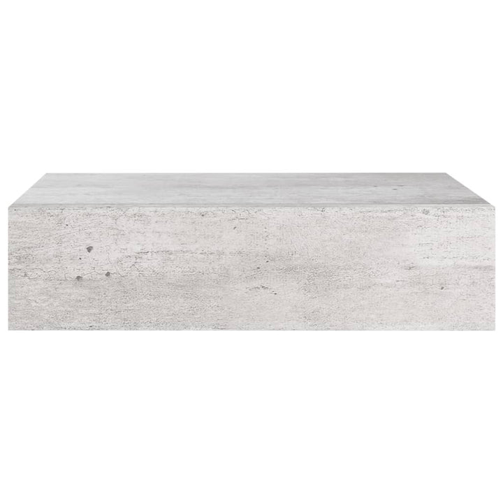 Wandregale Mit Schubladen 2 Stk. 40X23,5X10 Cm Mdf Betongrau