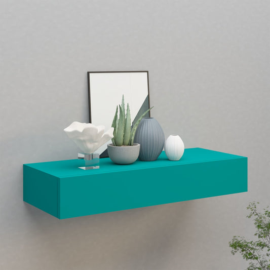 Wand-Schubladenregal 60X23,5X10 Cm Mdf Blau