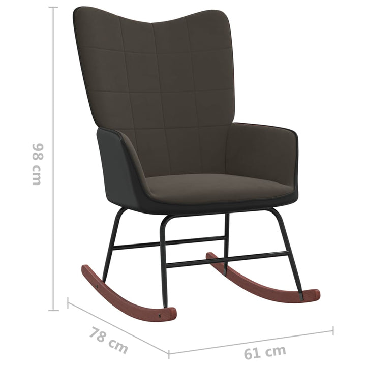 Schaukelstuhl Samt Und Pvc