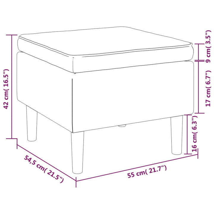 Hocker Mit Holzbeinen Samt