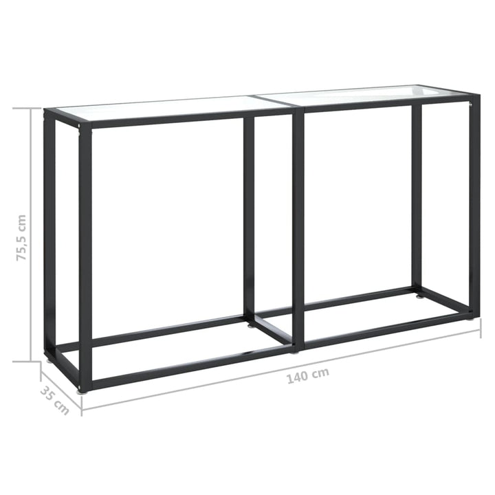 Konsolentisch 140X35X75,5 Cm Hartglas