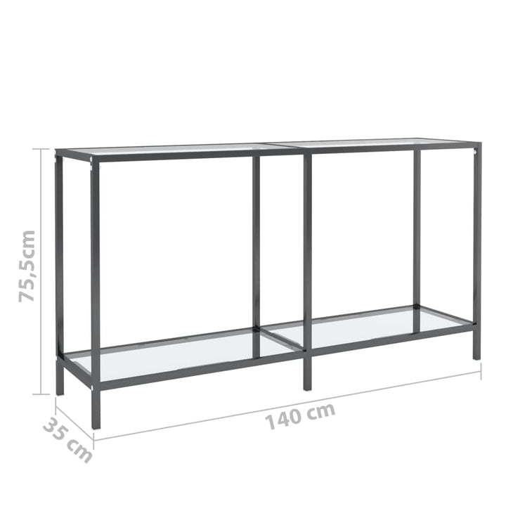 Konsolentisch 140X35X75,5 Cm Hartglas