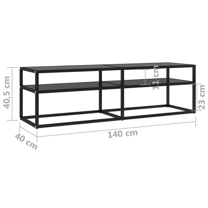 Tv-Schrank 140X40X40,5 Cm Hartglas