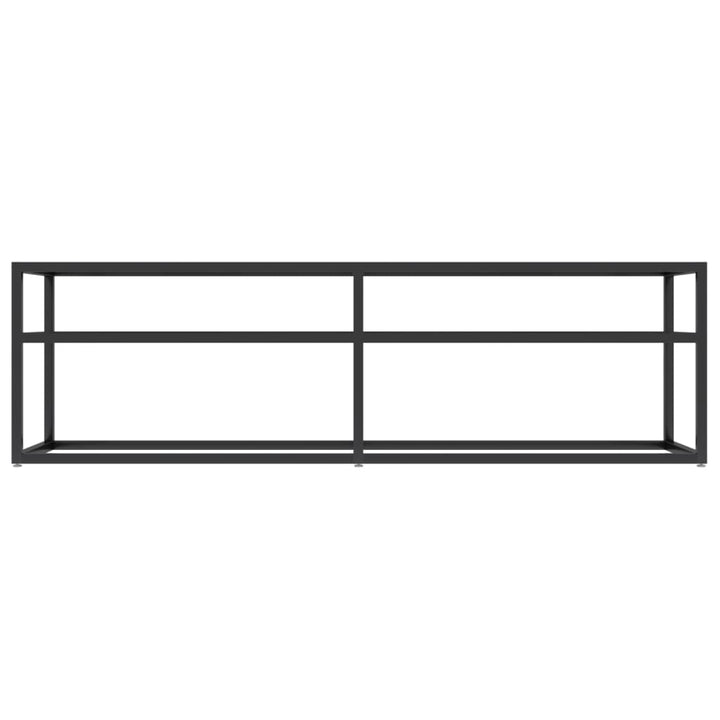 Tv-Schrank Schwarz Marmor-Optik 140X40X40,5 Cm Hartglas