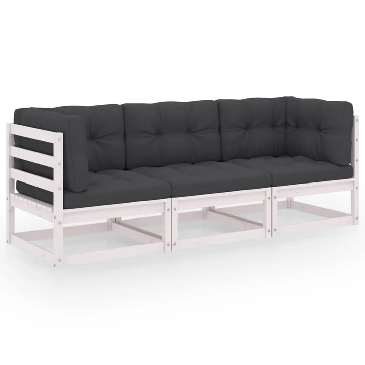 Outdoor-Sofa 3-Sitzer Massivholz Kiefer