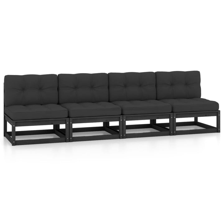 Outdoor-Sofa 4-Sitzer Massivholz Kiefer