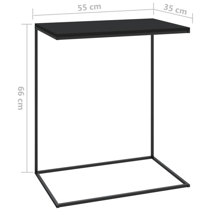 Beistelltisch Holzwerkstoff Schwarz