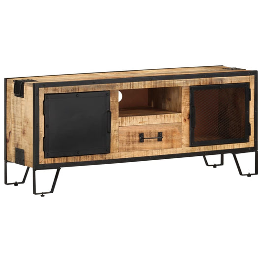 Tv-Schrank 110X31X46 Cm Raues Mangoholz