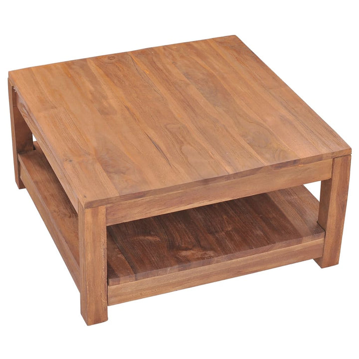 Couchtisch 68X67X35 Cm Massivholz Teak Weiß