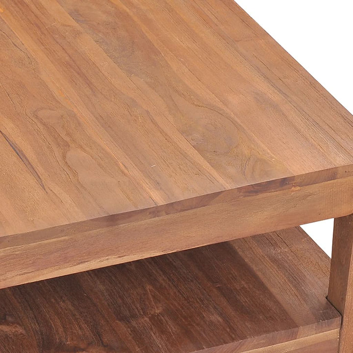 Couchtisch 68X67X35 Cm Massivholz Teak Weiß