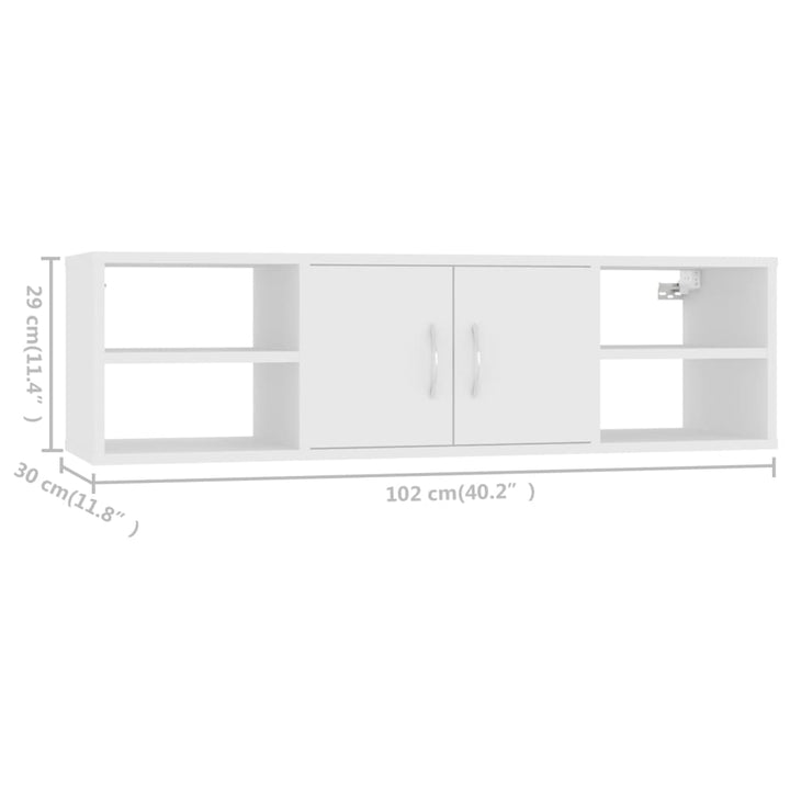 Wandregal 102X30X29 Cm Holzwerkstoff