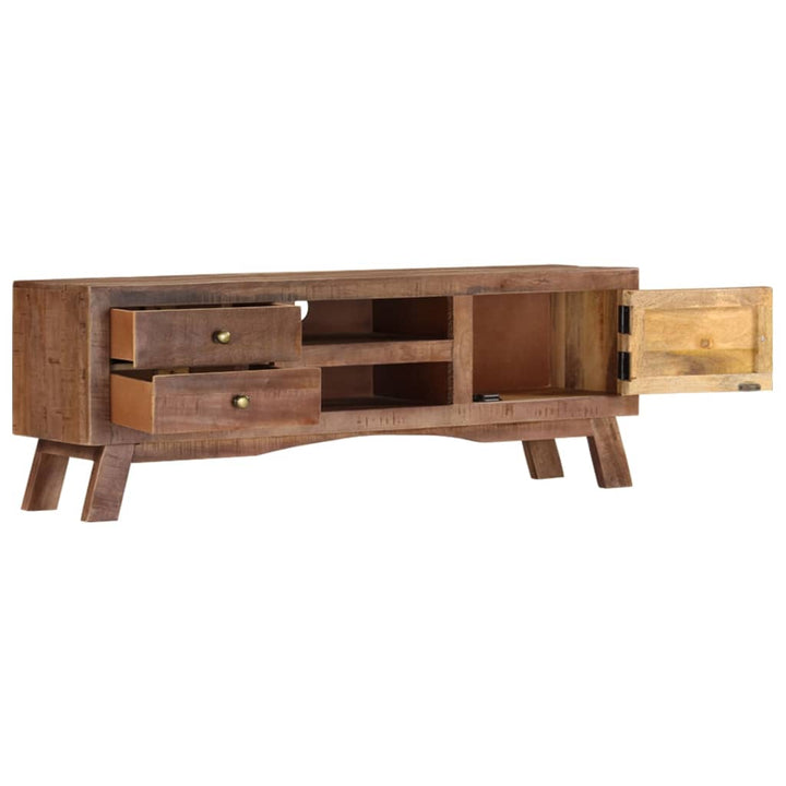 Tv-Schrank 110X30X40 Cm Raues Mangoholz