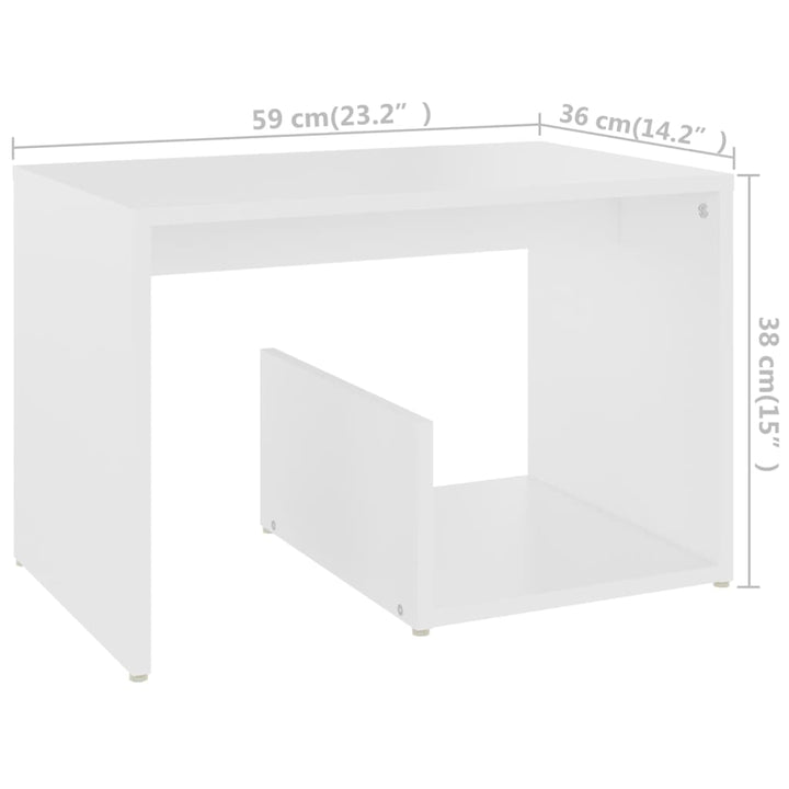 Beistelltisch 59X36X38 Cm Holzwerkstoff