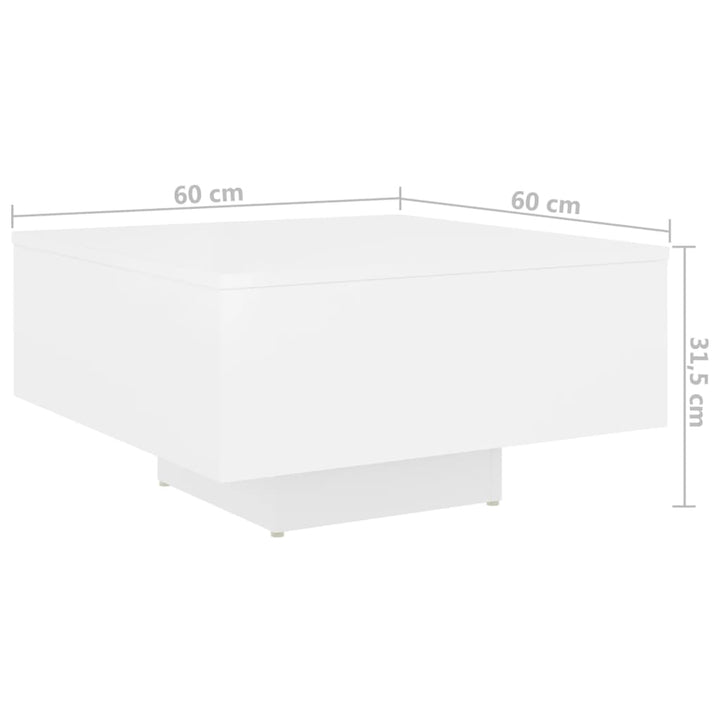 Couchtisch 60X60X31,5 Cm Holzwerkstoff