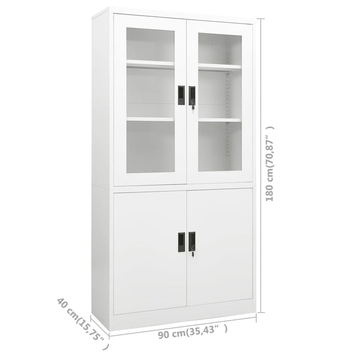 Büroschrank 90X40X180 Cm Stahl